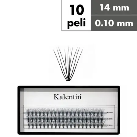 Kalentin Extensiones De Pestañas En Mechones 10 pelos 0,10 14mm